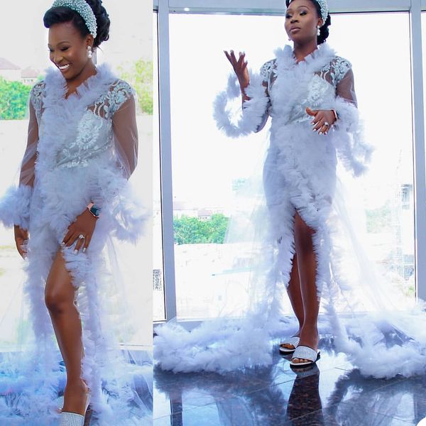 white bridal women sleepwear tiered ruffles long sleeve lace appliques nightdress for pregnant wedding party evening dress wear
white bridal women sleepwear tiered ruffles long sleeve lace appliques nightdress for pregnant wedding party evening dress wear