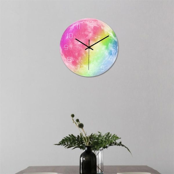 wall clocks luminous rainbow moon clock modern design bedroom acrylic mute horloge color fluorescence watch relojes de pared gifts
wall clocks luminous rainbow moon clock modern design bedroom acrylic mute horloge color fluorescence watch relojes de pared gifts