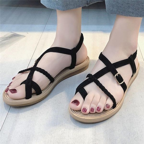 sandals 2021 fashion summer women's flat bottom roman women wild cross straps clip toe beach shoes #sa, Black
sandals 2021 fashion summer women's flat bottom roman women wild cross straps clip toe beach shoes #sa, Black