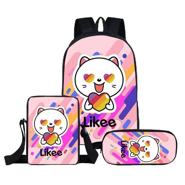 school bags 3 pcs/set likee video app backpack kids boys girls student bag teenage students custom travel
school bags 3 pcs/set likee video app backpack kids boys girls student bag teenage students custom travel