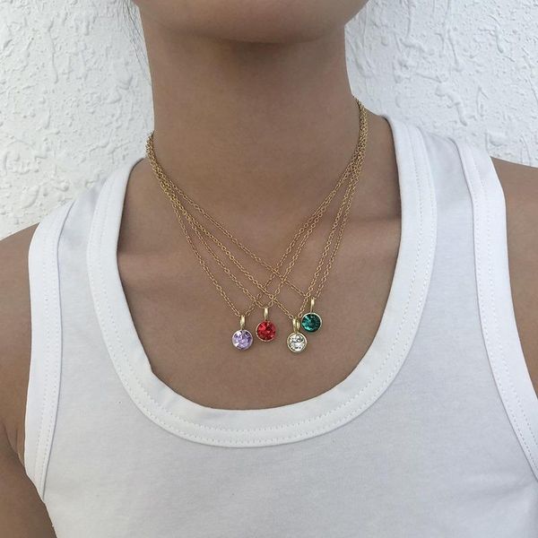 chains elegant necklace women crystal pendant necklaces woman simple european jewelry ladies gold color trendy metal collares, Silver
chains elegant necklace women crystal pendant necklaces woman simple european jewelry ladies gold color trendy metal collares, Silver