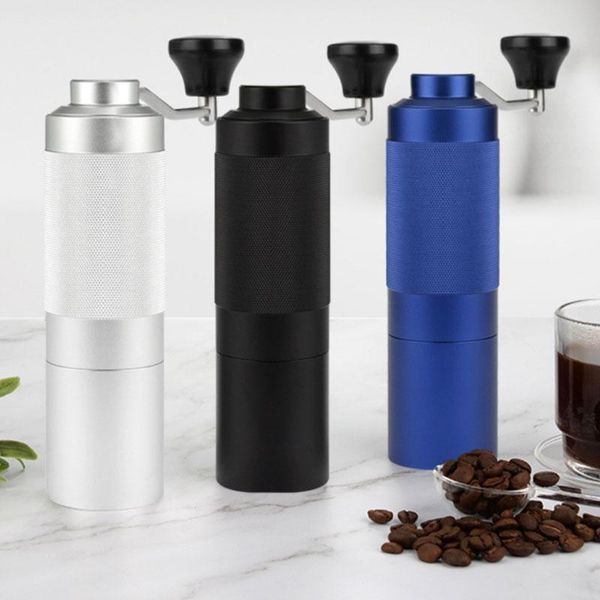 manual coffee grinders hand grinder portable 48mm 20g black/silver/blue antiskid designing machine mill with double bearing positioning
manual coffee grinders hand grinder portable 48mm 20g black/silver/blue antiskid designing machine mill with double bearing positioning