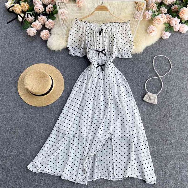 polka dot dress for women summer fashion bow off shoulder strapless puff sleeve a-line irregular midi dresses 210607, Black;gray
polka dot dress for women summer fashion bow off shoulder strapless puff sleeve a-line irregular midi dresses 210607, Black;gray
