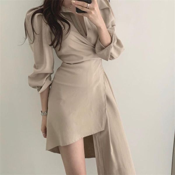 casual dresses spring autumn long sleeve asymmetrical elegant for women deep v neck dress office lady solid color mini robe, Black;gray
casual dresses spring autumn long sleeve asymmetrical elegant for women deep v neck dress office lady solid color mini robe, Black;gray