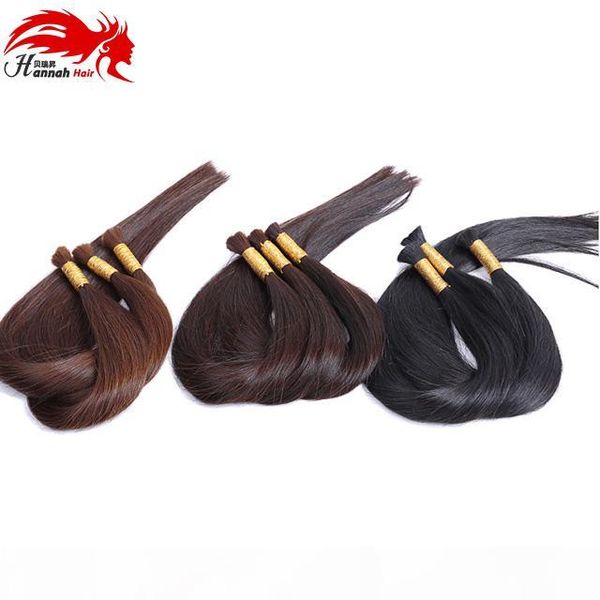 human hair for micro braids malaysian bulk hair 3 bundles straight no weft bulk hair, Black