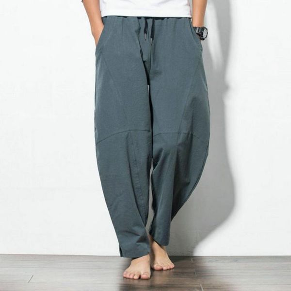 men's pants convenient men trouser creative windproof skin-friendly straight-legs linen, Black
men's pants convenient men trouser creative windproof skin-friendly straight-legs linen, Black