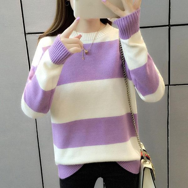 women's sweaters women o-neck striped knitted wear sweater slim fit pullovers jumpers autumn cgu 88, White;black
women's sweaters women o-neck striped knitted wear sweater slim fit pullovers jumpers autumn cgu 88, White;black