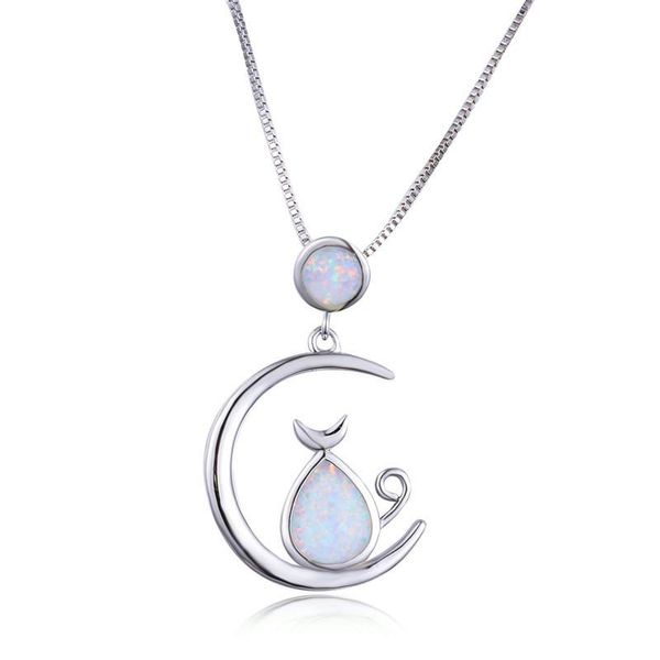 pendant necklaces boho female big cat moon pendants silver color wedding for women white blue fire opal necklace
pendant necklaces boho female big cat moon pendants silver color wedding for women white blue fire opal necklace