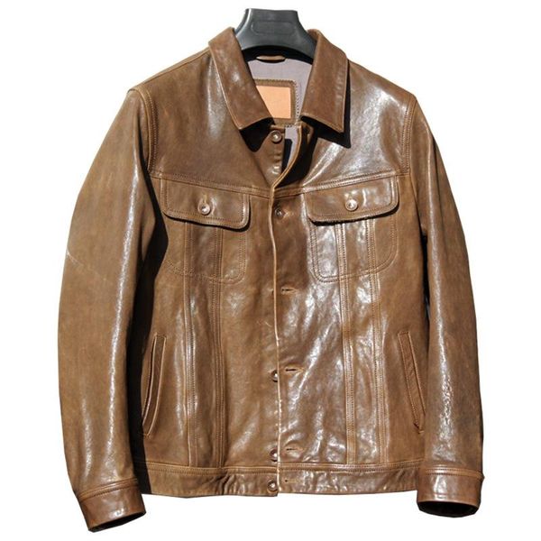 men's leather & faux individuality genuine jacket men light luxury bomber motorcycle biker fashion vintage tough guy spring sheepskin c, Black
men's leather & faux individuality genuine jacket men light luxury bomber motorcycle biker fashion vintage tough guy spring sheepskin c, Black