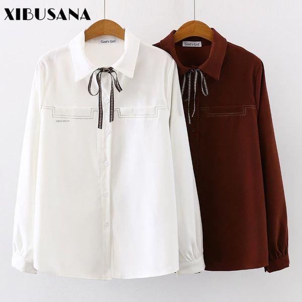 women's blouses & shirts 2021 office lady long sleeve blouse female autumn spring slim bow turn-down collar wild women retro, White
women's blouses & shirts 2021 office lady long sleeve blouse female autumn spring slim bow turn-down collar wild women retro, White