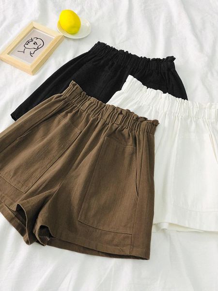 women's shorts 2021 korean version of pine tight waist hanging wide leg women mw374, White;black
women's shorts 2021 korean version of pine tight waist hanging wide leg women mw374, White;black