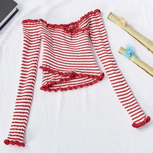 women's blouses & shirts a t-shirt with long-sleeved bottom shirt short striped t, White
women's blouses & shirts a t-shirt with long-sleeved bottom shirt short striped t, White