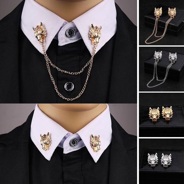 pins, brooches creative collar pins men tassel chain brooch personality metal backpack clothes badge punk wolf fashion lapel pin, Gray
pins, brooches creative collar pins men tassel chain brooch personality metal backpack clothes badge punk wolf fashion lapel pin, Gray