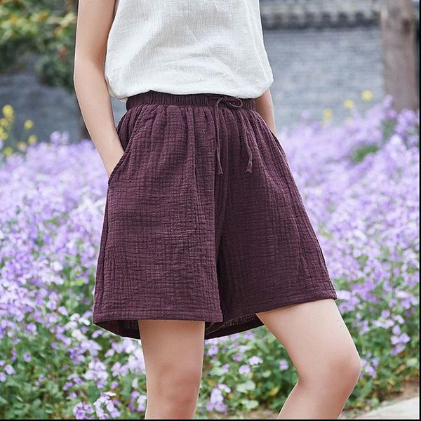 new style casual cotton linen women shorts 2021 summer new solid elastic waist women shorts wide leg shorts, White;black
new style casual cotton linen women shorts 2021 summer new solid elastic waist women shorts wide leg shorts, White;black
