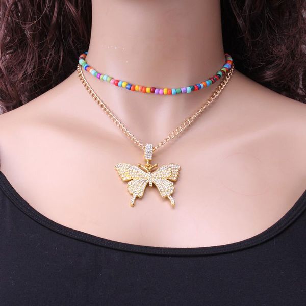 chokers two layer necklace fashion gold silver color rhinestone butterfly chain bead female design jewelry gift, Golden;silver
chokers two layer necklace fashion gold silver color rhinestone butterfly chain bead female design jewelry gift, Golden;silver