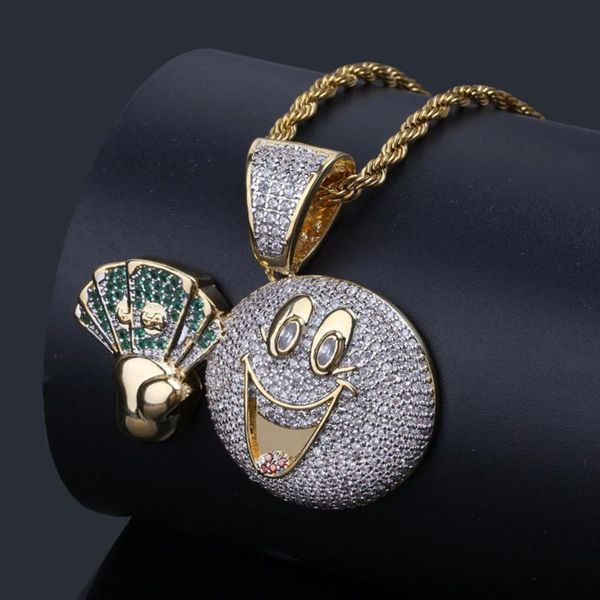 pendant necklaces full + zircon bling out cartoon faces cash gold color copper men's hip hop rapper jewelry drop, Silver
pendant necklaces full + zircon bling out cartoon faces cash gold color copper men's hip hop rapper jewelry drop, Silver