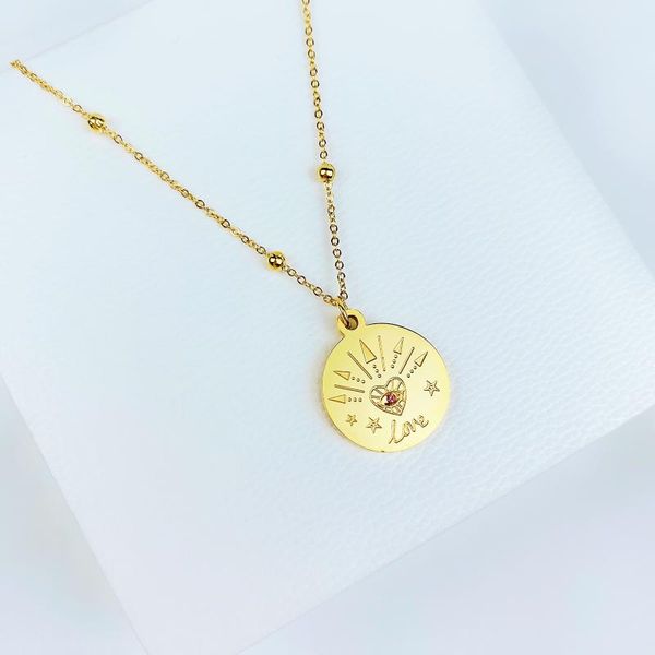 pendant necklaces stainless steel forever love zircon necklace round disc with eyes pattern clavicle women wedding jewelry, Silver
pendant necklaces stainless steel forever love zircon necklace round disc with eyes pattern clavicle women wedding jewelry, Silver