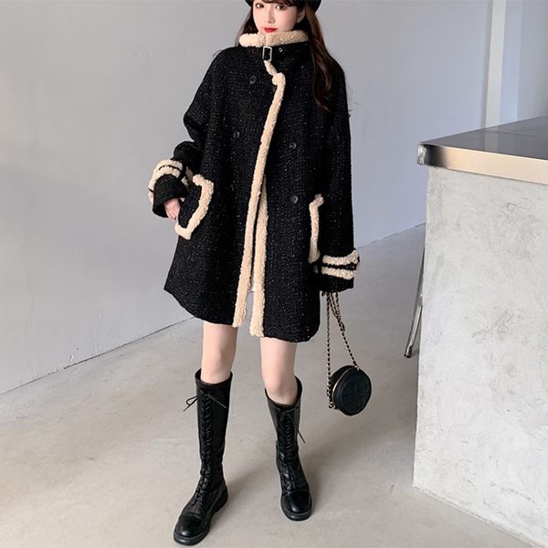 2021 winter tweed pliad jackets for women of vintage outdoor air blazers long sleeve coats large female pockets retro lamb thick jacket, Black;brown
2021 winter tweed pliad jackets for women of vintage outdoor air blazers long sleeve coats large female pockets retro lamb thick jacket, Black;brown