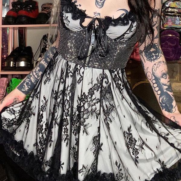 casual dresses fashion cute slim sml gothic ruffles patchwork lace florals backless woman spaghetti strap dress lady a-line, Black;gray
casual dresses fashion cute slim sml gothic ruffles patchwork lace florals backless woman spaghetti strap dress lady a-line, Black;gray