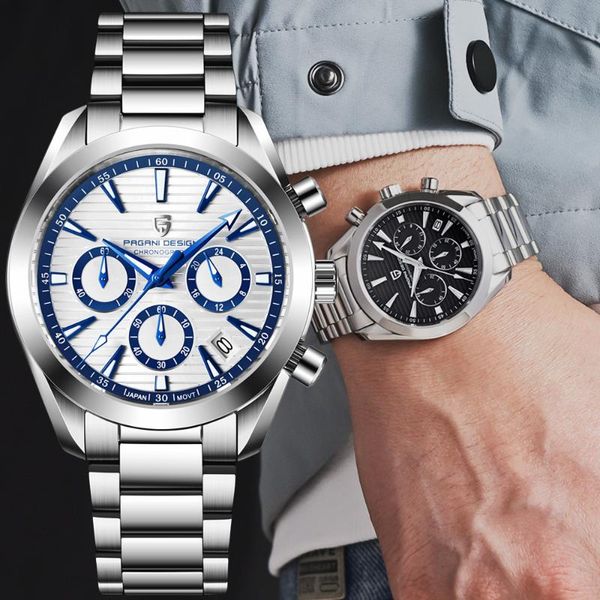 wristwatches 2021 pagani design men quartz watches japan vk63 clock automatic date luxury chronograph reloj hombre, Slivery;brown
wristwatches 2021 pagani design men quartz watches japan vk63 clock automatic date luxury chronograph reloj hombre, Slivery;brown