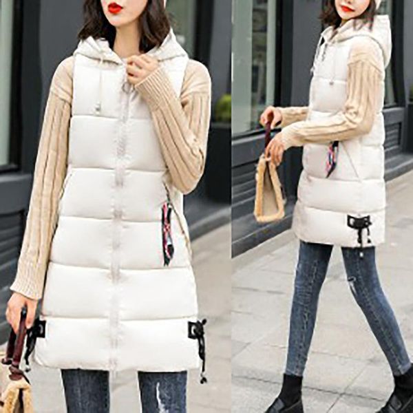 women's vests fashion autumn winter long cotton vest women jacket korean hooded sleeveless coat plus size slim warm ladies waistcoat 3x, Black;white
women's vests fashion autumn winter long cotton vest women jacket korean hooded sleeveless coat plus size slim warm ladies waistcoat 3x, Black;white