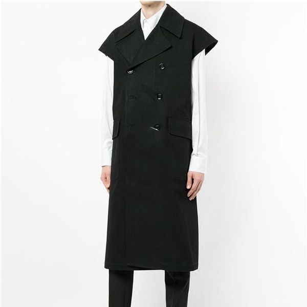 men's vests long windbreaker vest spring and autumn edition youth suit coat british fashion sleeveless casual, Black;white
men's vests long windbreaker vest spring and autumn edition youth suit coat british fashion sleeveless casual, Black;white
