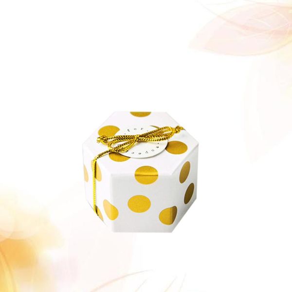 50pcs candy box hexagon kraft paper candy box storage gift mini sugar case for party (golden spot and gold thread)
50pcs candy box hexagon kraft paper candy box storage gift mini sugar case for party (golden spot and gold thread)