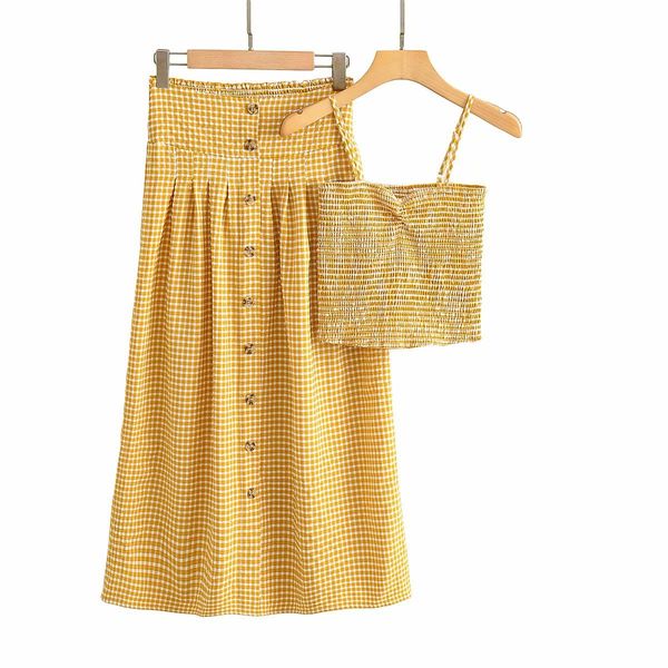 women's assembly summer retro check print plied + high elastic waistline single-breasted skirt 2 female ensemble tj8x, White
women's assembly summer retro check print plied + high elastic waistline single-breasted skirt 2 female ensemble tj8x, White