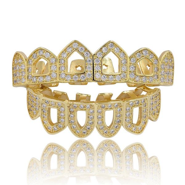 mens hip hop grillz 2-piece set luxury bling zircon teeth braces fashion 18k gold rhodium plated geometric hollow out dental grills, Black
mens hip hop grillz 2-piece set luxury bling zircon teeth braces fashion 18k gold rhodium plated geometric hollow out dental grills, Black