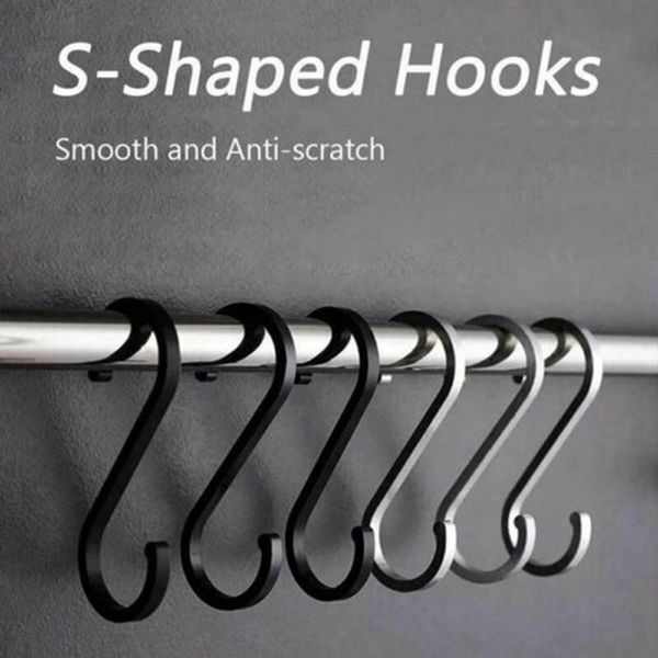 hooks & rails 12pcs s shaped clasp stainless steel railing hanging storage hook for home kitchen bathroom organizer holder tools
hooks & rails 12pcs s shaped clasp stainless steel railing hanging storage hook for home kitchen bathroom organizer holder tools