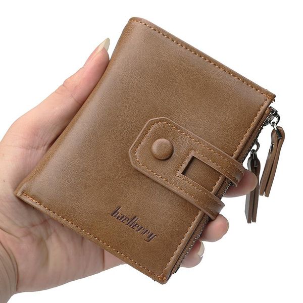 2021 new men wallets zipper short desigh card holder multi-function male purse vintage coin holder men wallets, Red;black
2021 new men wallets zipper short desigh card holder multi-function male purse vintage coin holder men wallets, Red;black