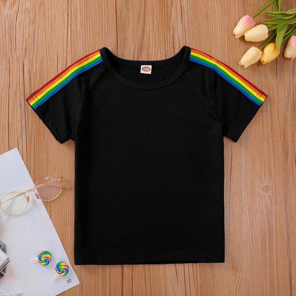 summer children casual cotton short sleeve rainbow black fashion baby girl or boys t shirt 1 8t, Blue
summer children casual cotton short sleeve rainbow black fashion baby girl or boys t shirt 1 8t, Blue