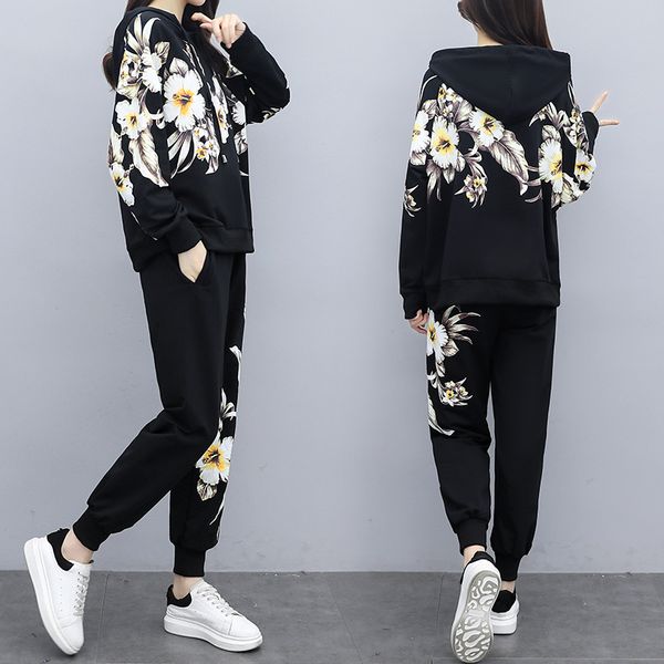 woman more size l-5xl sports suit with hood and pants two floral parts printing workout set combining winter jogging clothes nydt, Gray
woman more size l-5xl sports suit with hood and pants two floral parts printing workout set combining winter jogging clothes nydt, Gray