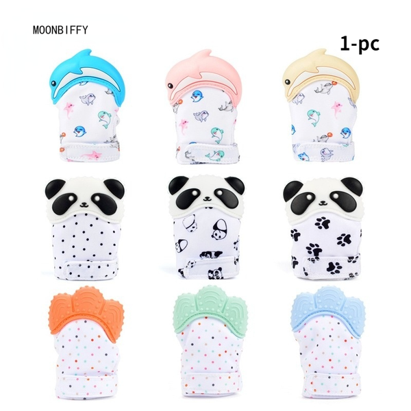Silicone Teether 1pc Animal Dolphin Baby Teething Glove Panda Wrapper Sound Teething Chewable beads Newborn Toddler Food Grade
Silicone Teether 1pc Animal Dolphin Baby Teething Glove Panda Wrapper Sound Teething Chewable beads Newborn Toddler Food Grade