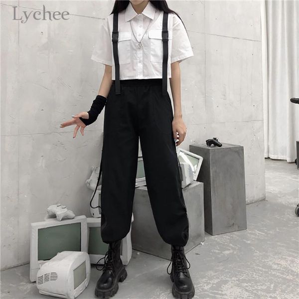 lychee harajuku black women cargo pants casual loose full length streetwear female trousers patchwork hip hop pants, Black;white
lychee harajuku black women cargo pants casual loose full length streetwear female trousers patchwork hip hop pants, Black;white