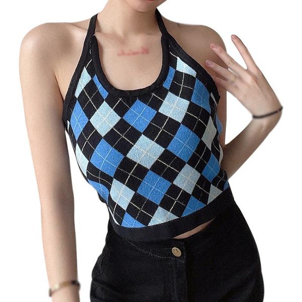 women's tanks & camis daxin womens plaid halter camisole summer korean style slim exposure navel knitted tank top, White
women's tanks & camis daxin womens plaid halter camisole summer korean style slim exposure navel knitted tank top, White