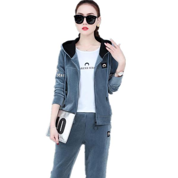 women's two piece pants women clothing lady clothes set tracksuit korean style leisure sports suit corduroy hooded 2 + trousers 161, White
women's two piece pants women clothing lady clothes set tracksuit korean style leisure sports suit corduroy hooded 2 + trousers 161, White