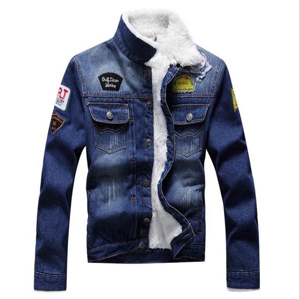 men's jackets fleece inner denim jacket large size winter autum casual motorcycle coats patchwork patches outwears j3158, Black;brown
men's jackets fleece inner denim jacket large size winter autum casual motorcycle coats patchwork patches outwears j3158, Black;brown