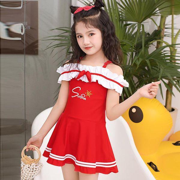 one-piece suits kids red swimsuit ruffled one shoulder swimwear quick dry child skirt beachwear bikini big girls dress bathing suit
one-piece suits kids red swimsuit ruffled one shoulder swimwear quick dry child skirt beachwear bikini big girls dress bathing suit