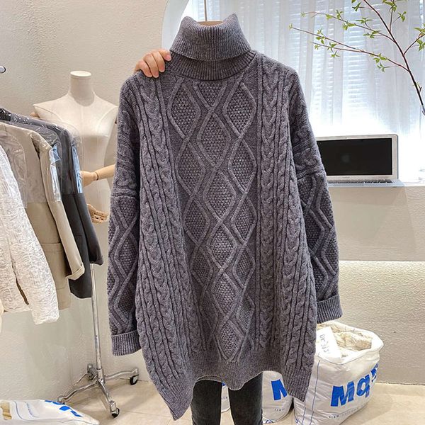 fashion 2020 turtleneck sweater length coat women's pullover medium new autumn and winter lazy hemp thickened outer wear luxury, White;black
fashion 2020 turtleneck sweater length coat women's pullover medium new autumn and winter lazy hemp thickened outer wear luxury, White;black