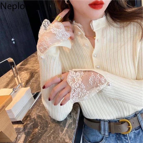 women's sweaters neploe fall 2021 women clothing chic patchwork lace v-neck slim fit knitwear pullovers mujer korean vintage jumper, White;black
women's sweaters neploe fall 2021 women clothing chic patchwork lace v-neck slim fit knitwear pullovers mujer korean vintage jumper, White;black