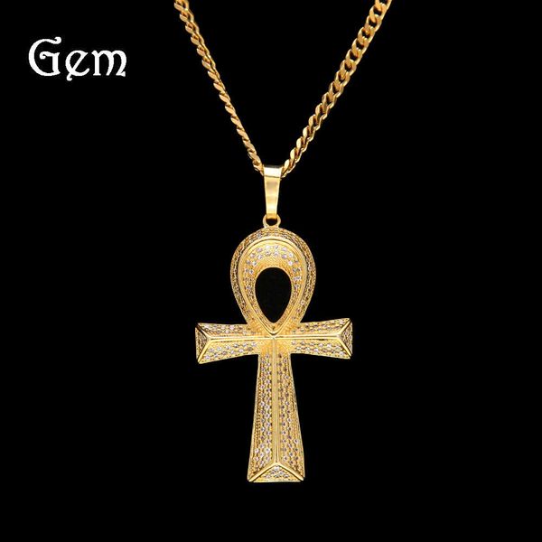 hip hop micro inlaid zircon anhe pendant pattern hollow back exquisite life key necklace, Silver
hip hop micro inlaid zircon anhe pendant pattern hollow back exquisite life key necklace, Silver