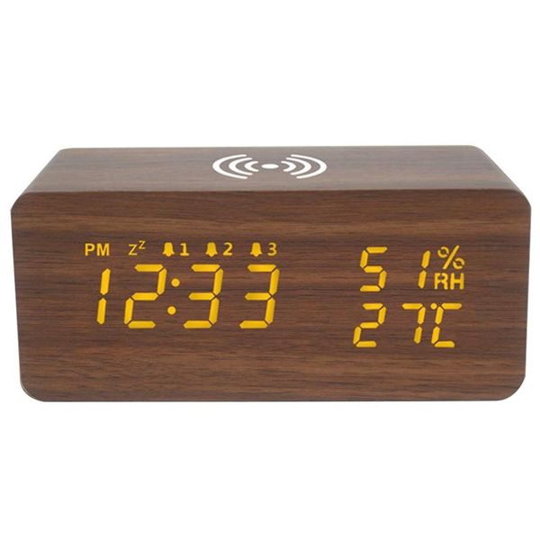 other clocks & accessories wooden digital alarm clock with wireless charging, 3 alarms led display, sound control and snooze dual for bedroo
other clocks & accessories wooden digital alarm clock with wireless charging, 3 alarms led display, sound control and snooze dual for bedroo