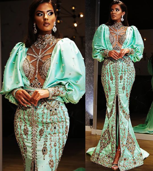 2021 plus size arabic aso ebi beaded crystals luxuirous prom dresses mermaid high split evening formal party second reception gowns dress zj, Black
2021 plus size arabic aso ebi beaded crystals luxuirous prom dresses mermaid high split evening formal party second reception gowns dress zj, Black