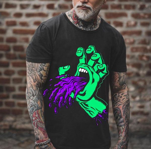 men's t-shirts 2021 fashion street casual breathable printing devil's hand t-shirt spring and summer, White;black
men's t-shirts 2021 fashion street casual breathable printing devil's hand t-shirt spring and summer, White;black