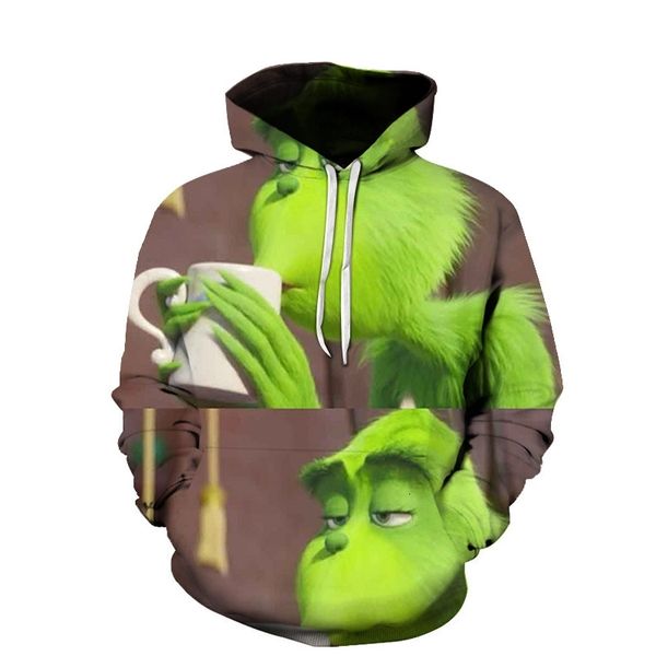 green hair strange greench fashion casual sweater 3d digital printing hoodie clothing personality, Black
green hair strange greench fashion casual sweater 3d digital printing hoodie clothing personality, Black