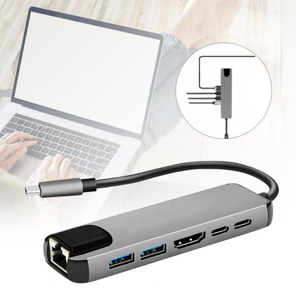 hubs usb-c hub adapter portable multi-port 6-in-1 type-c with 4k -compatible rj45 ethernet lan for switch laptop
hubs usb-c hub adapter portable multi-port 6-in-1 type-c with 4k -compatible rj45 ethernet lan for switch laptop