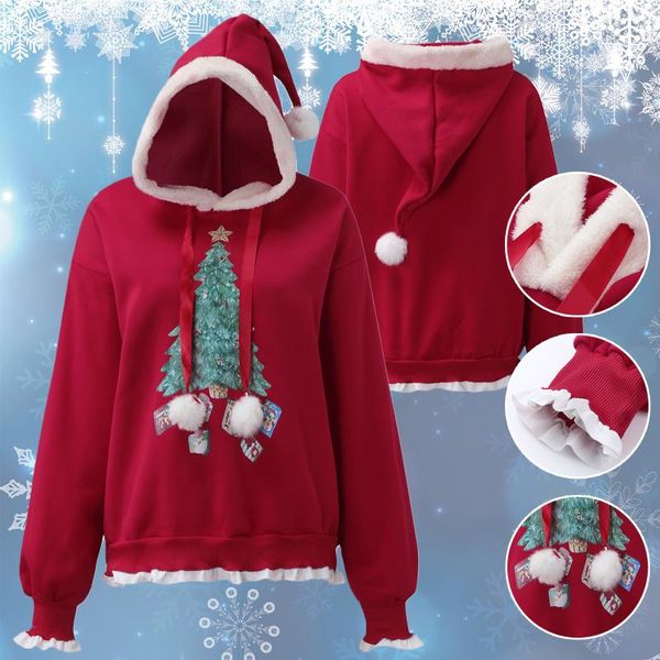 women's hoodies & sweatshirts women winter 2021 red santa claus hoodie oversized ladies loose casual hooded printed long-sleeve thick w, Black
women's hoodies & sweatshirts women winter 2021 red santa claus hoodie oversized ladies loose casual hooded printed long-sleeve thick w, Black