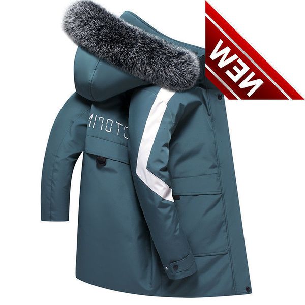 2021 new fashion winter down jacket men hooded fur collar thicken warm white duck coat overcoat long puffer, Black
2021 new fashion winter down jacket men hooded fur collar thicken warm white duck coat overcoat long puffer, Black