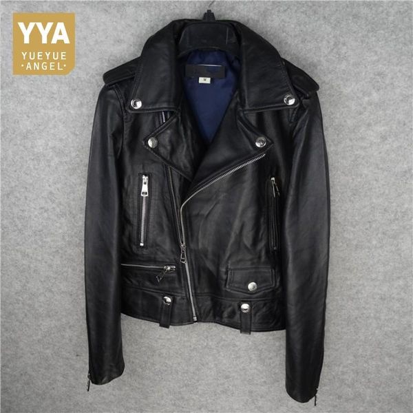 women's leather & faux women short motorcycle genuine jacket plus size punk slim fit sheepskin coat casual streetwear rock, Black
women's leather & faux women short motorcycle genuine jacket plus size punk slim fit sheepskin coat casual streetwear rock, Black